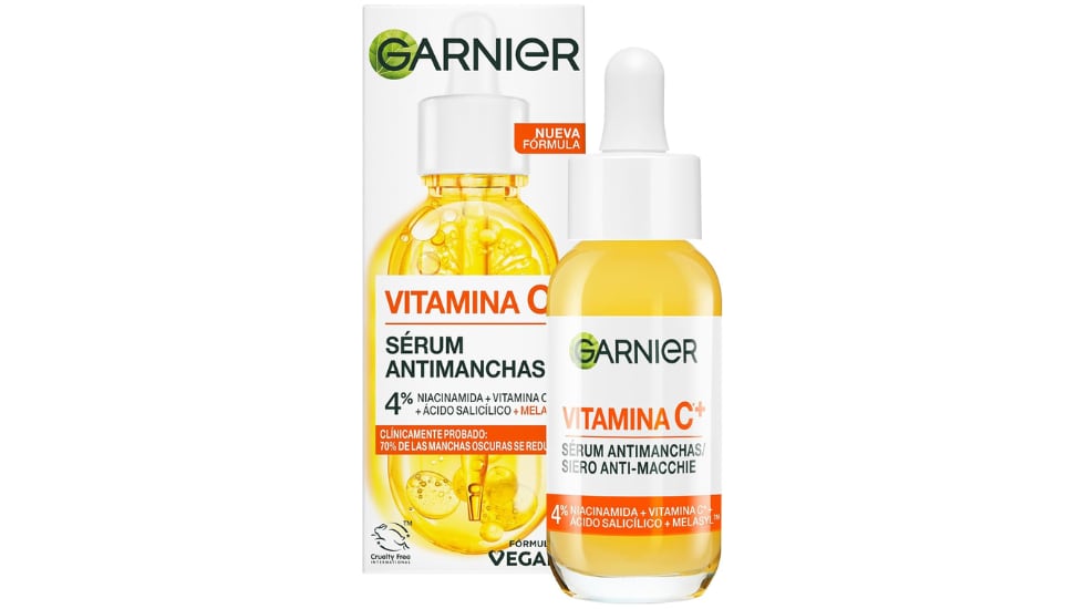Sérum antimanchas Garnier con vitamina C.