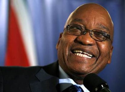 Jacob Zuma, presidente del Congreso Nacional Africano, el martes en una conferencia en Washington.