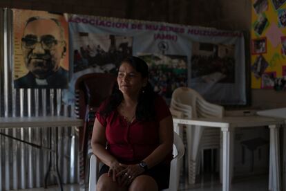 Ana Beatriz Miranda, en las instalaciones de la Asociación de Mujeres Huizucareñas el 2 de febrero.