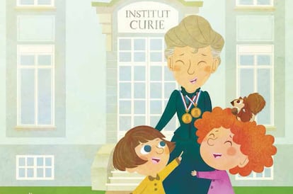 Ilustración del cuento Marie Curie, de 'Mis pequeños héroes'.