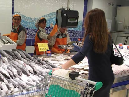 Interior de un establecimiento de Mercadona.