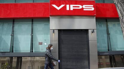 Un restaurante Vips cerrado durante el estado de alarma de 2020