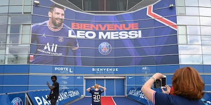 Presentación de Leo Messi como nuevo jugador del PSG.