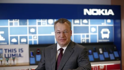 El consejero delegado de Nokia, Stephen Elop, en Madrid.