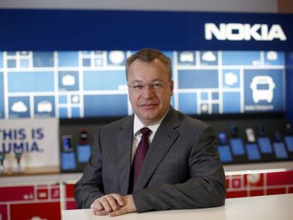 El consejero delegado de Nokia, Stephen Elop, en Madrid.