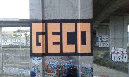 Pintada de Geco en Lisboa.