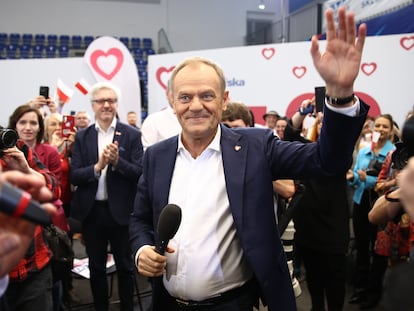 El primer ministro polaco, Donald Tusk, el pasado miércoles en un acto electoral en Cracovia.