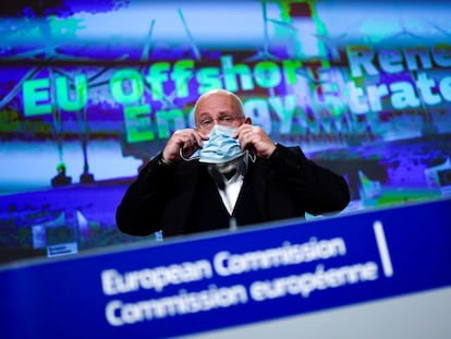 El vicepresidente de la Comisión Europea, Frans Timmermans, en un acto a finales de 2020.