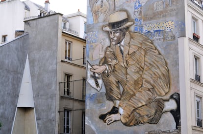 Un mural en una de las calles del barrio parisense de Belleville.