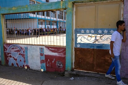Una fila para votar en Maracaibo, el 28 de julio.