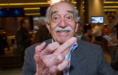 García Márquez, en la inauguración de una sala de juegos en el DF.