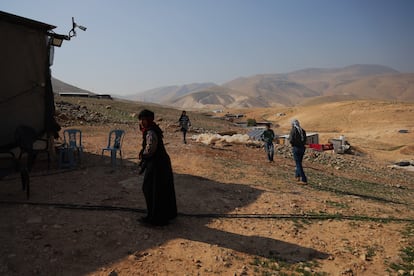 Cameras placed in one of the houses in Mu'arrajat in an attempt to record settler attacks.