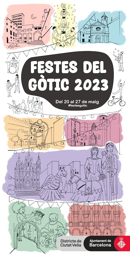 Cartel oficial de las fiestas del barrio del Gòtic 2023