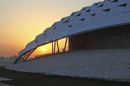 Un estadio construido en Qatar.