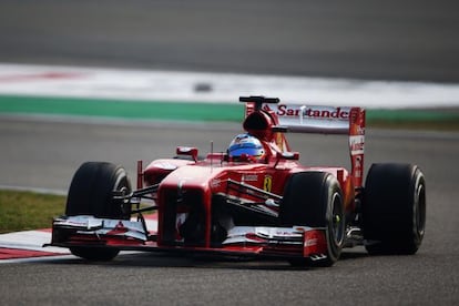 Fernando Alonso, durante el Gran Premio de China del pasado domingo.