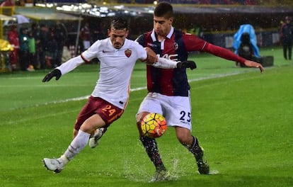 Alessandro Florenzi en el partido de este sábado contra el Bologna.