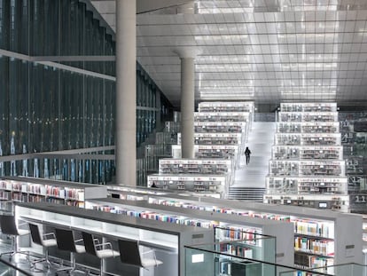 Biblioteca Nacional de Catar, obra de Rem Koolhaas.