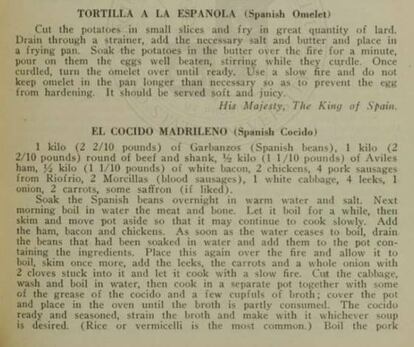 La tortilla de patatas de Alfonso XIII, sin cebolla