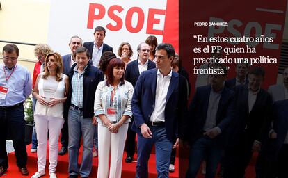 El secretario general del PSOE, Pedro Sánchez, ha marcado este sábado en el Comité Federal del partido las líneas básicas de la formación de cara a los pactos que se producirán tras el resultado de las elecciones del 24-M.