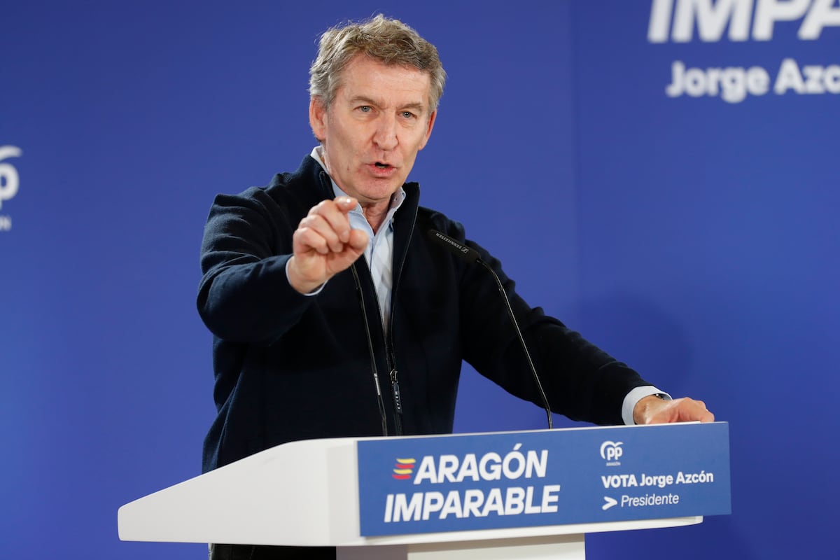 Feijóo pide a la derecha “no dividir fuerzas” en Aragón para evitar después “una guerra de partidos” con Vox