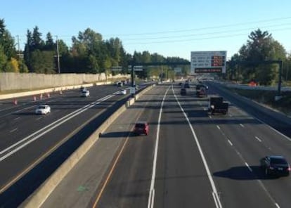 Autopista I-405, en el Estado de Washington, en la que ACS va a comenzar los trabajos para construir nuevos carriles de peaje.