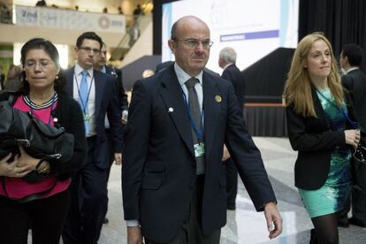 Luis de Guindos,en la reuni&oacute;n del FMI.