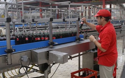 A Coca-Cola bottling plant in Fuenlabrada, outside Madrid.