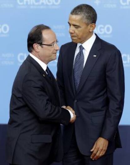 Los presidentes francés, Francois Hollande, y estadounidense, Barack Obama. EFE/Archivo