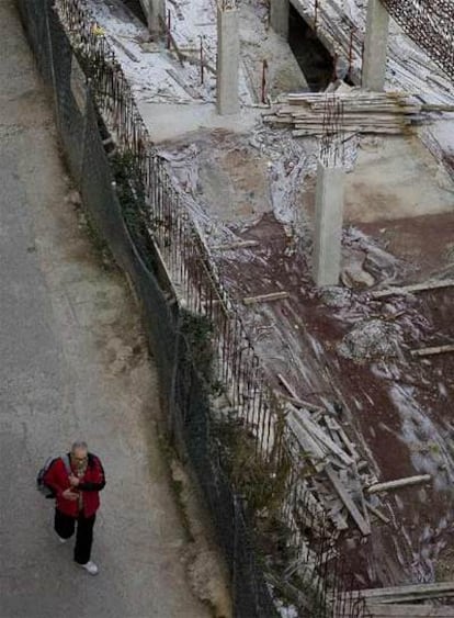 Obra parada en Barcelona.