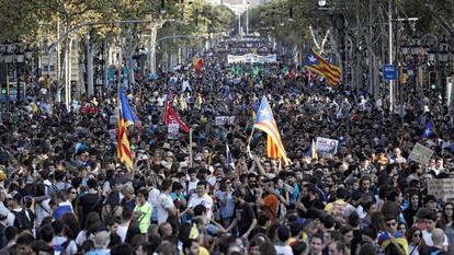 Manifestação em Barcelona