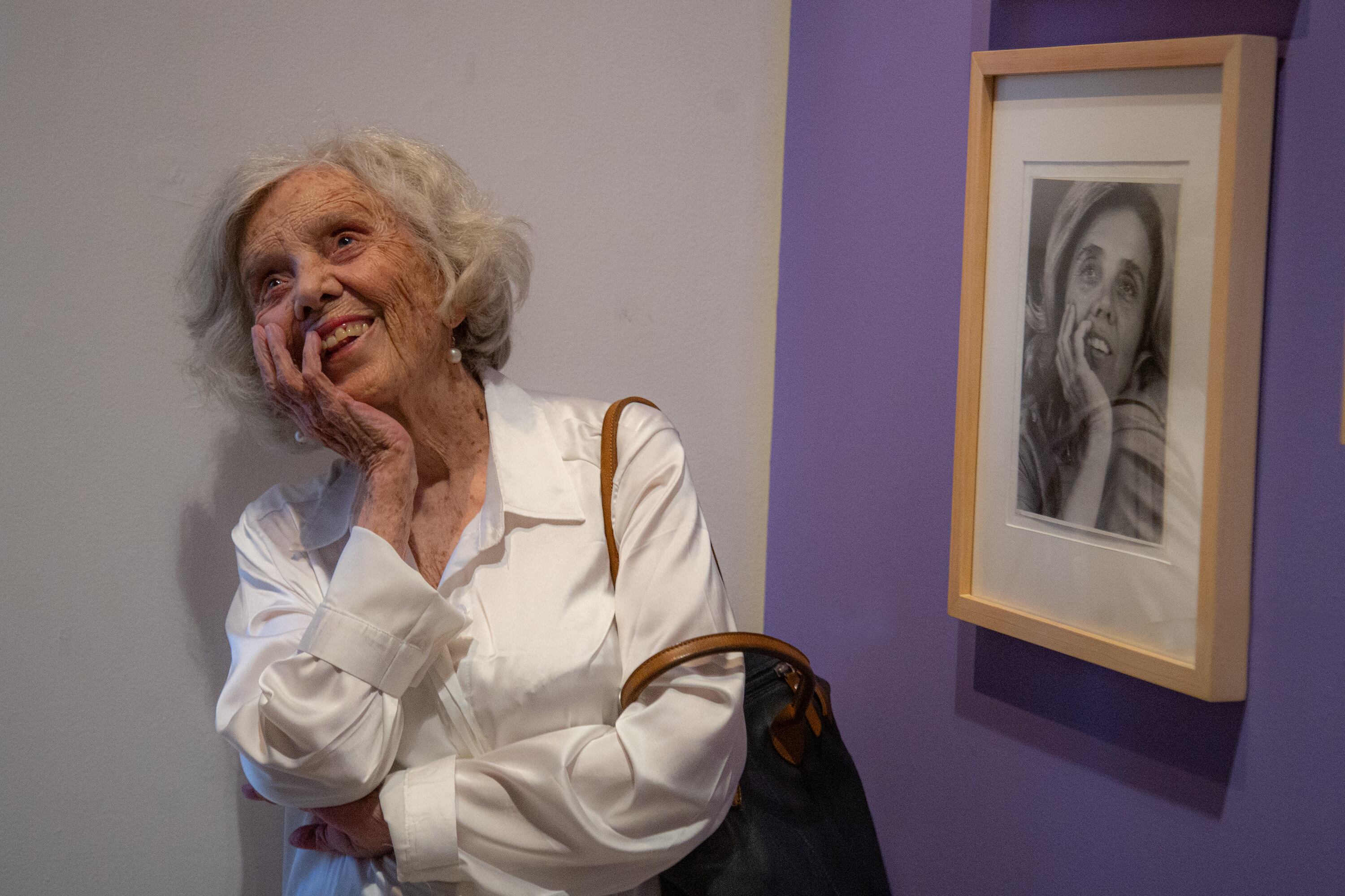 Elena Poniatowska en la inauguración de la exposición, el 16 de junio.