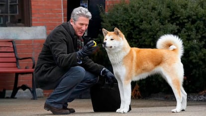 Richard Gere, in a scene from 'Hachi: A Dog's Tale.'
