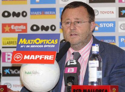 Tomeu Vidal durante la rueda de prensa de su presentación.
