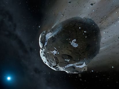 Recreación de un asteroide como el que pudo golpear Australia
