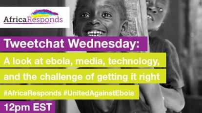 Una de las primeras imágenes de la campaña de #AfricaResponds y #UnitedAgainstEbola.