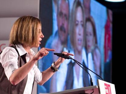 Carme Chacón, en un acto de campaña.