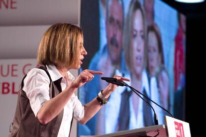 Carme Chacón, en un acto de campaña.