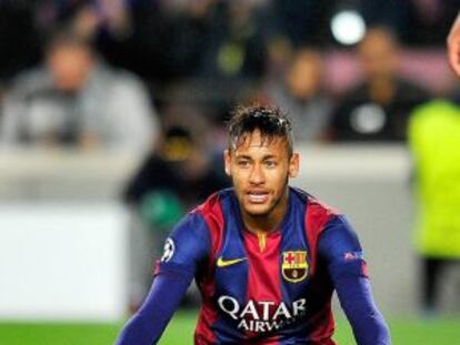 Neymar, al partit contra el Manchester City al Camp Nou.
