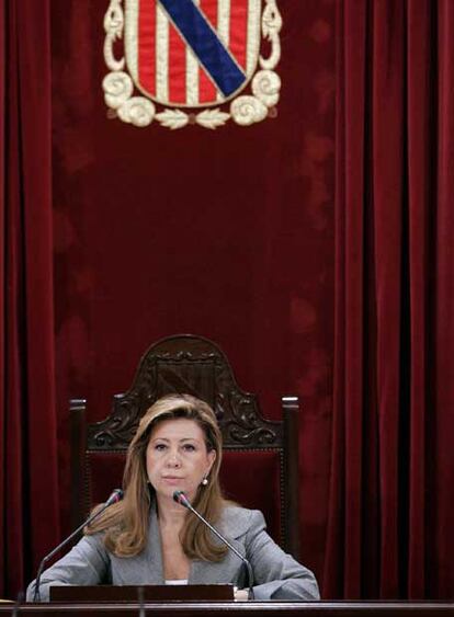 Maria Antònia Munar, tras ser elegida presidenta de la Asamblea de Baleares.