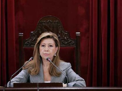 Maria Antònia Munar, tras ser elegida presidenta de la Asamblea de Baleares.