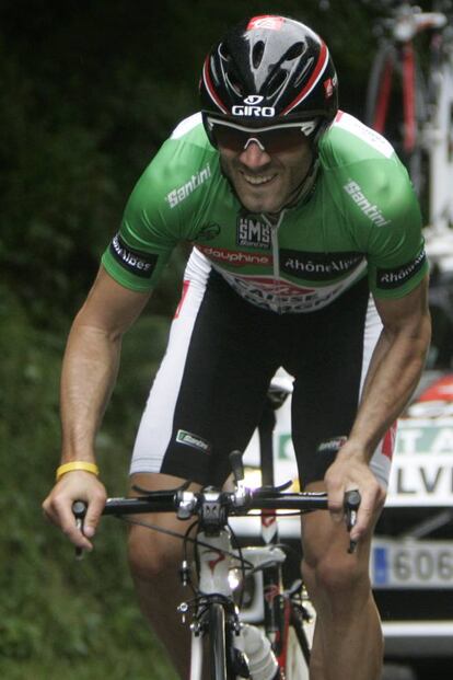 El pedaleo de Valverde en la contrarreloj de 31 kilómetros de la Dauphiné de 2008 que terminó ganando.