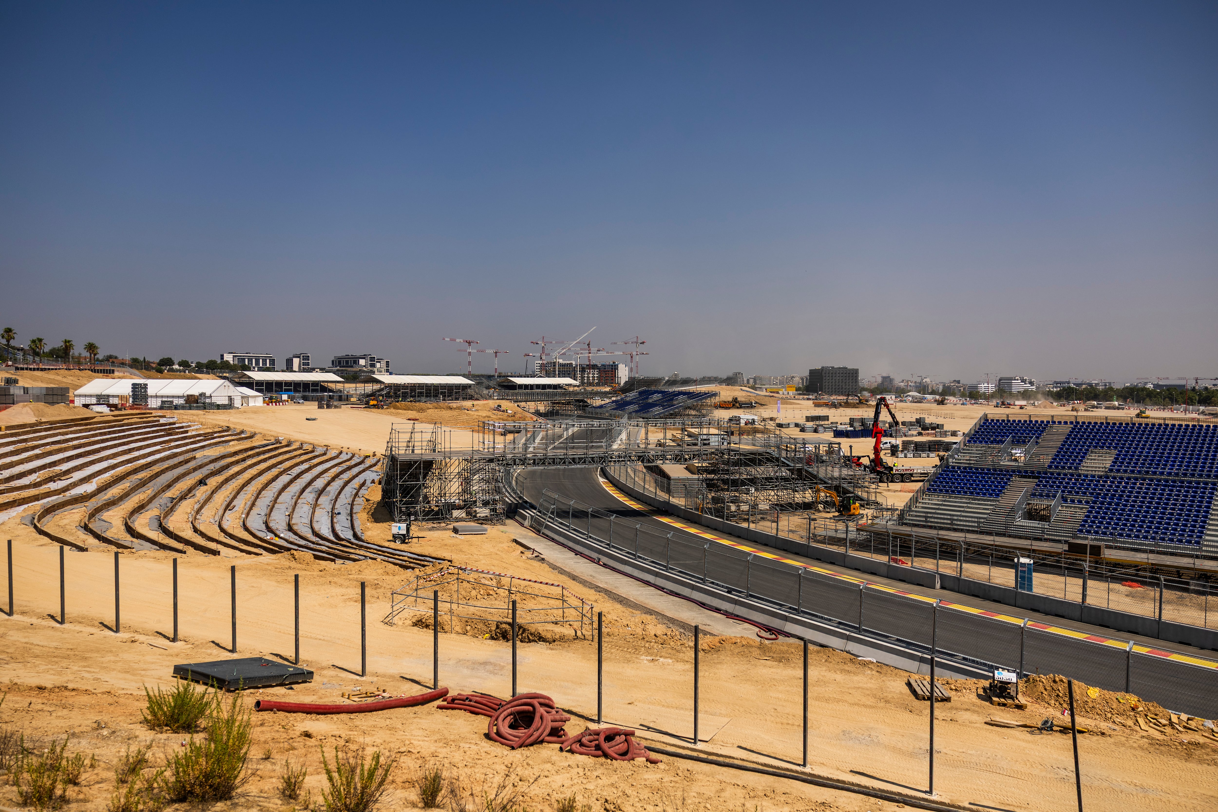 El circuito de Fórmula 1 de Madrid, conocido como Madring, en obras el miércoles 29 de julio de 2026.
