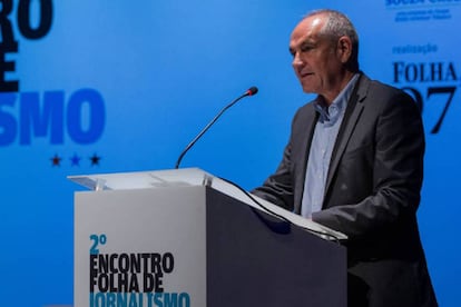 Antonio Caño abre la jornada de periodismo organizada por 'Folha de Sao Paulo'.