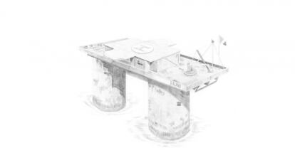 Una ilustración de 'Paisaje de tiempo', el proyecto artístico de Alan Sonfist recogido en 'Fuera del mapa'.