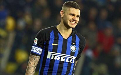 Icardi, durante el partido ante el Parma.