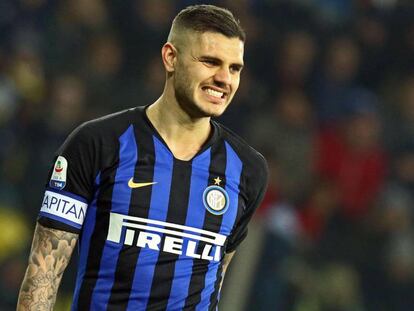 Icardi, durante el partido ante el Parma.