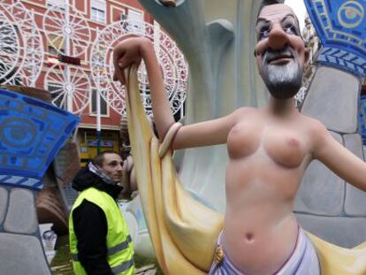 Ninot de Mariano Rajoy de la falla Sueca-Literato-Azorín del pasado año