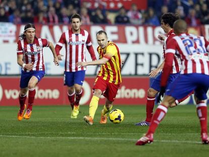 Duelo en la Liga de Campeones entre el Atlético y el Barcelona
