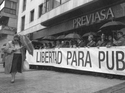 Concentraci&oacute;n, en diciembre de 1995, en la empresa de Previasa cuyo presidente, Publio Cord&oacute;n, fue secuestrado por el GRAPO en Zaragoza el 27 de junio de ese a&ntilde;o.