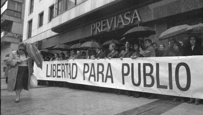 Concentraci&oacute;n, en diciembre de 1995, en la empresa de Previasa cuyo presidente, Publio Cord&oacute;n, fue secuestrado por el GRAPO en Zaragoza el 27 de junio de ese a&ntilde;o.